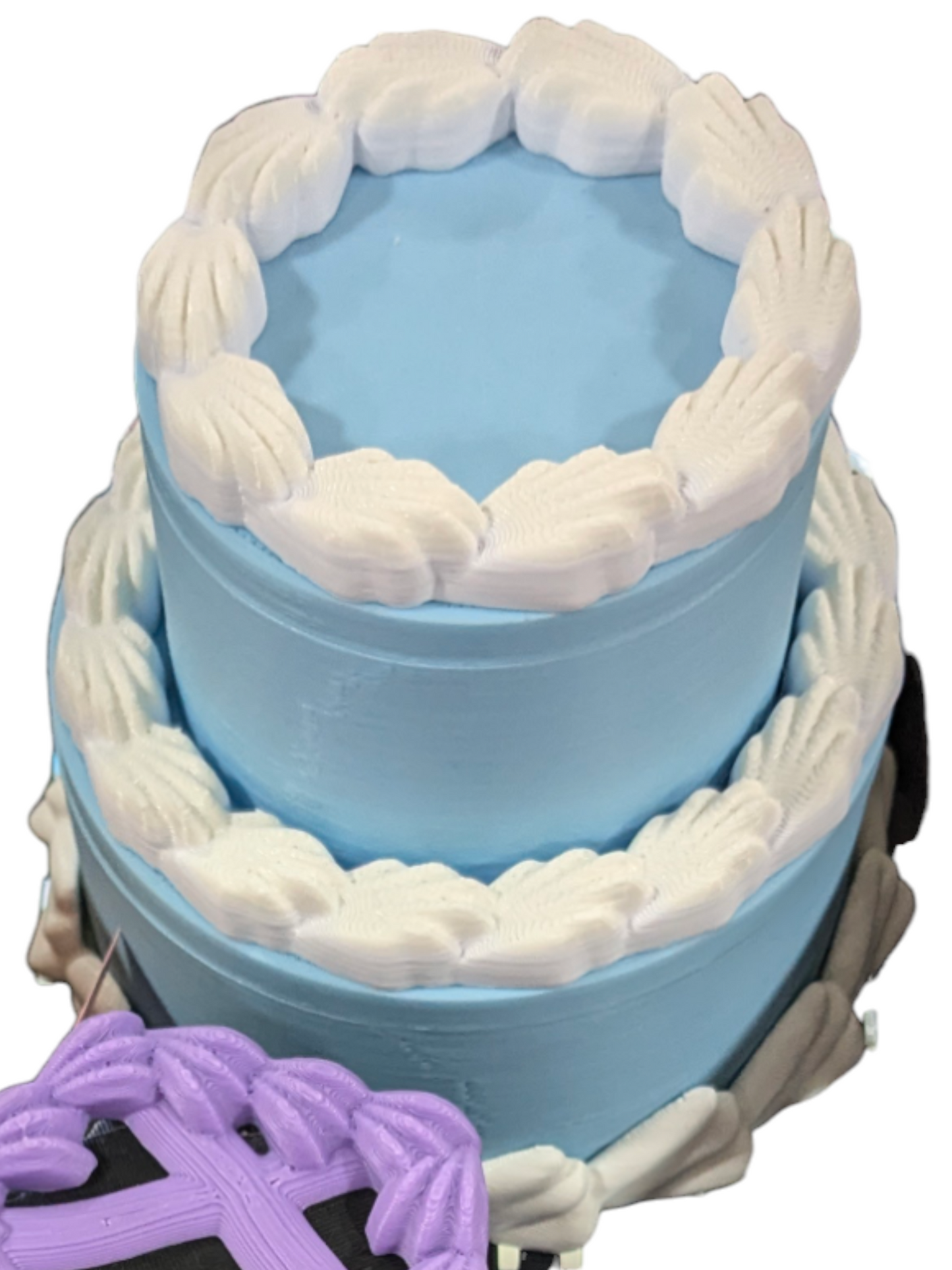 Double tiered cake container